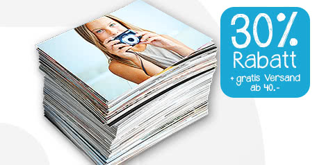 30% Rabatt auf alle Fotoprodukte+ gratis Versand ab 40.- 30% Rabatt auf alle Fotoprodukte+ gratis Versand ab 40.- 30% Rabatt auf alle Fotoprodukte+ gratis Versand ab 40.-