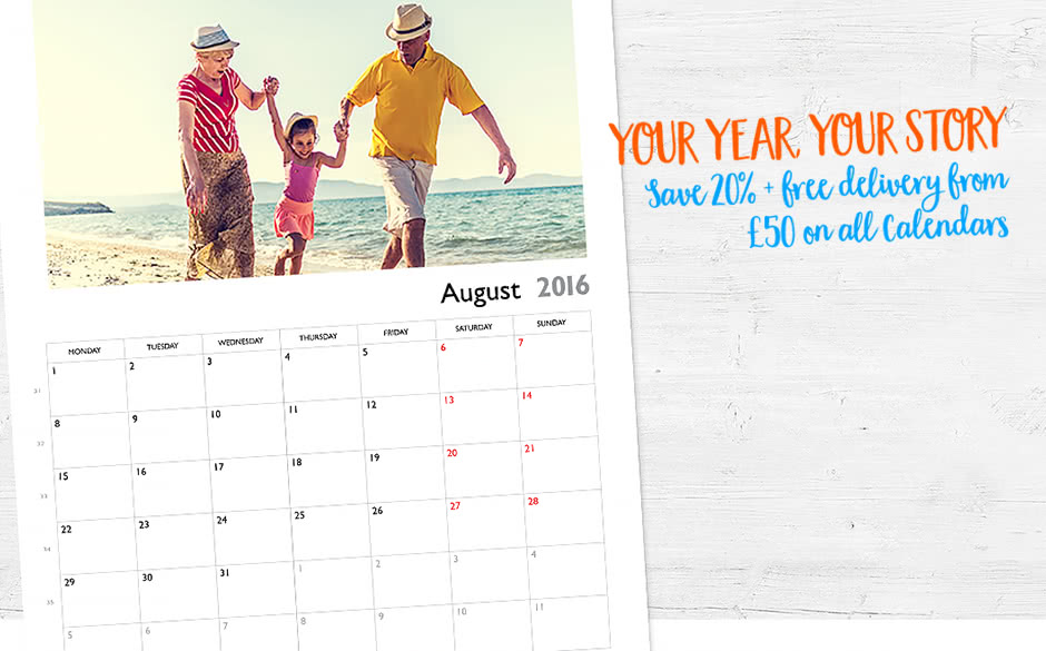 Save 20% + free delivery* on all Calendars Save 20% + free delivery* on all Calendars Save 20% + free delivery* on all Calendars
