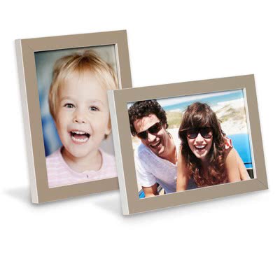 Fotokader 10 x 15 Taupe en Wit