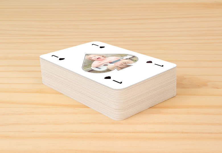 Playing cards create a personal deck of cards with your own photos