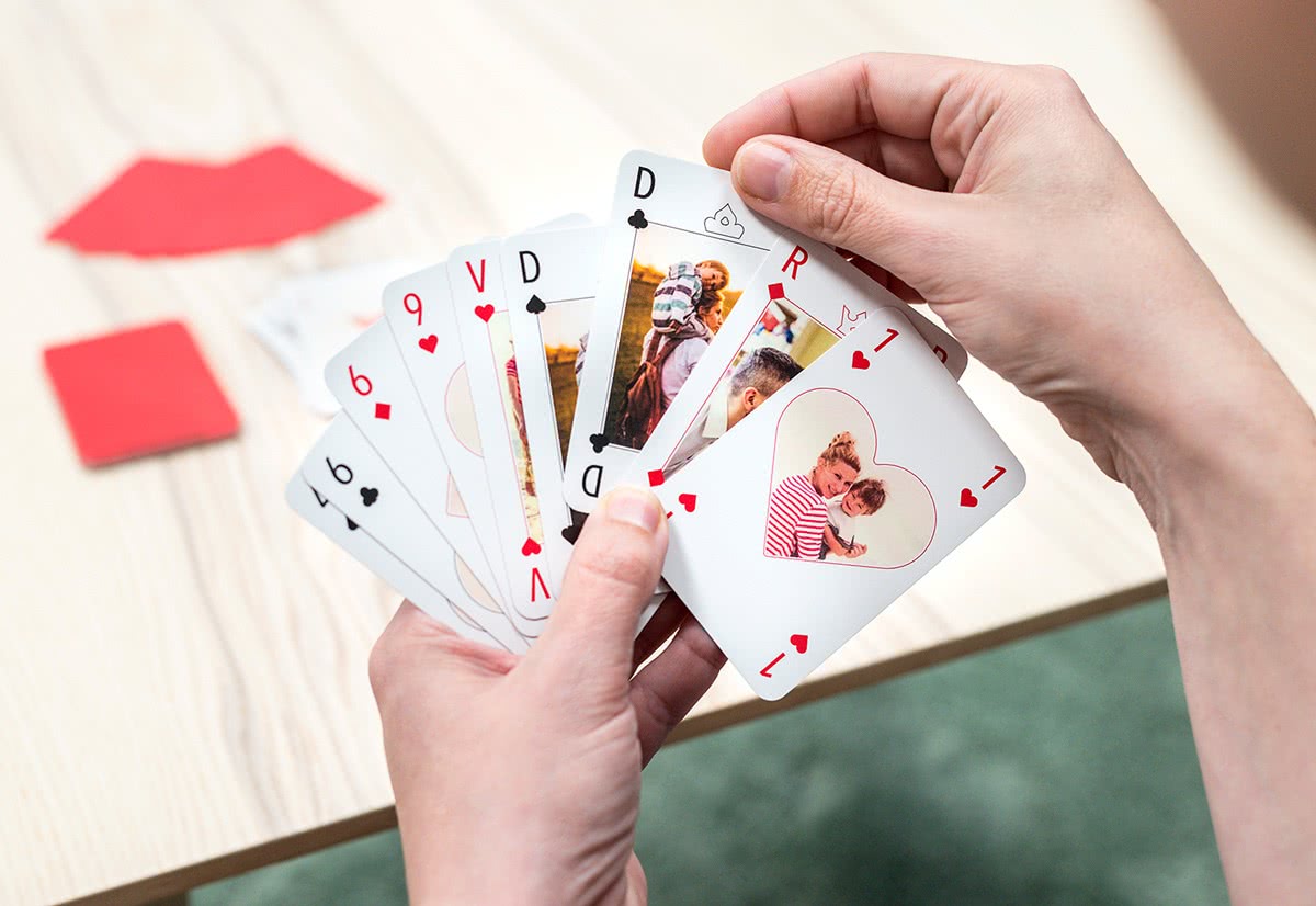 Jeu de cartes classique personnalisé avec photos