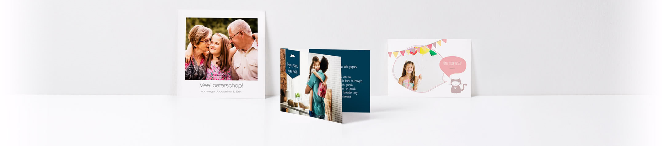 Maak de mooiste wenskaarten met je eigen foto's! Maak de mooiste wenskaarten met je eigen foto's!