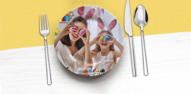 assiette personnalisée pâques