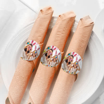 étiquettes ronds de serviette pâques