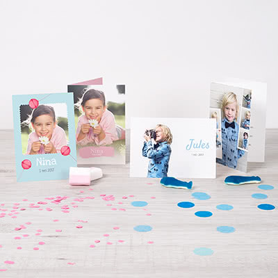 communiekaartjes maken met foto's