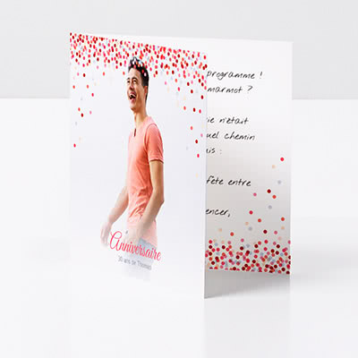 Invitations personnalisés anniversaire adulte