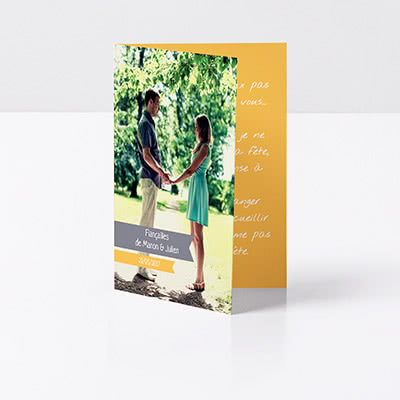 Invitations personnalisees Fiançailles