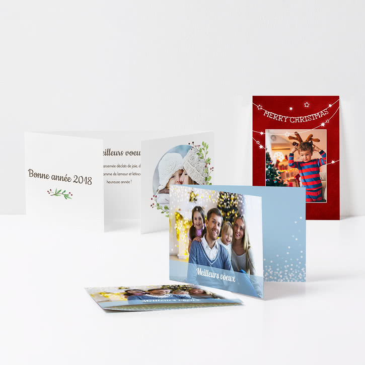 carte bonne année 2018 personnalisée avec photos