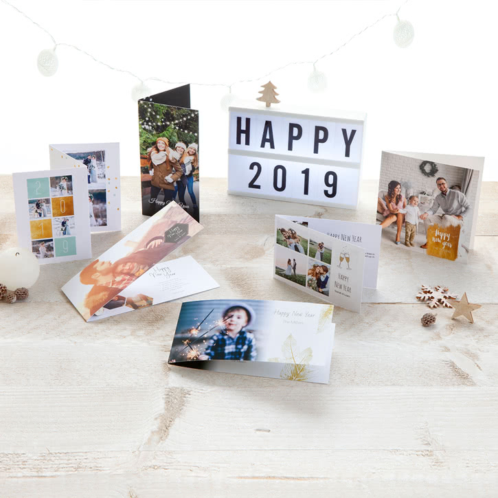Nieuwjaarskaarten met foto's